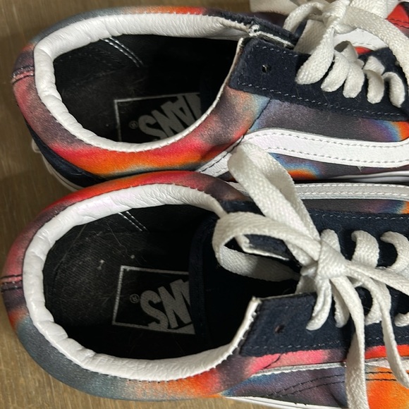 Vans Old Skool Dark Aura Black Red Skateboarding Low Cut Sneaker Shoes Women 7 - Picture 7 of 13